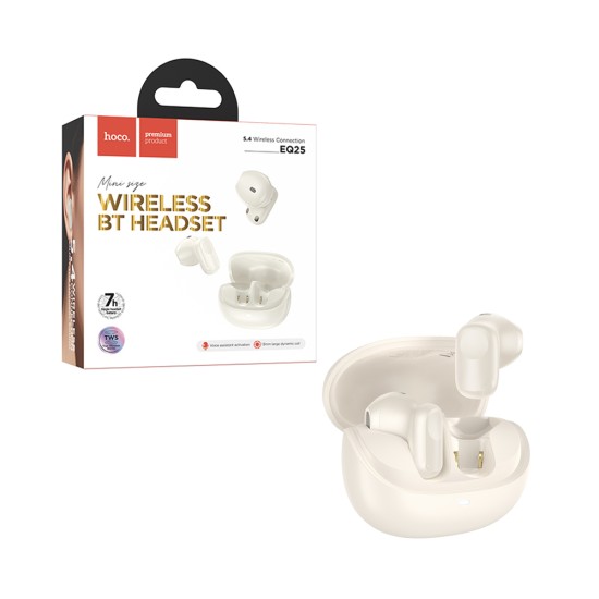 Auscultadores Sem Fio True Hoco EQ25 Unimpeded Branco